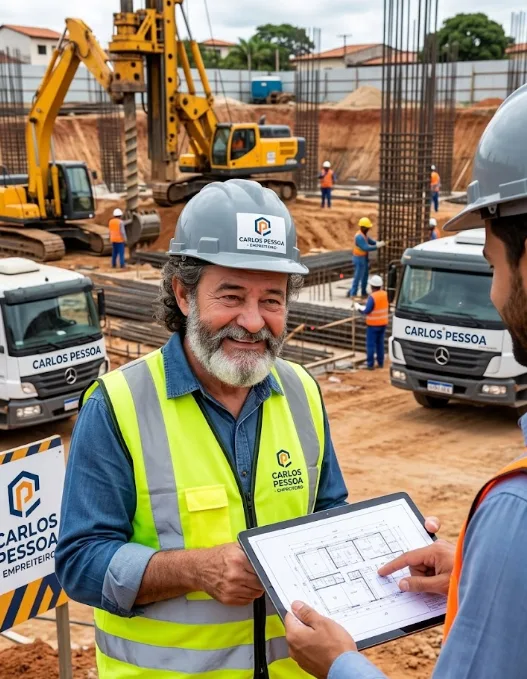 Carlos Pessoa, empreiteiro com mais de 15 anos de experiência em São Paulo e Cotia